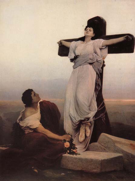 A Christian Martyr on the Cross